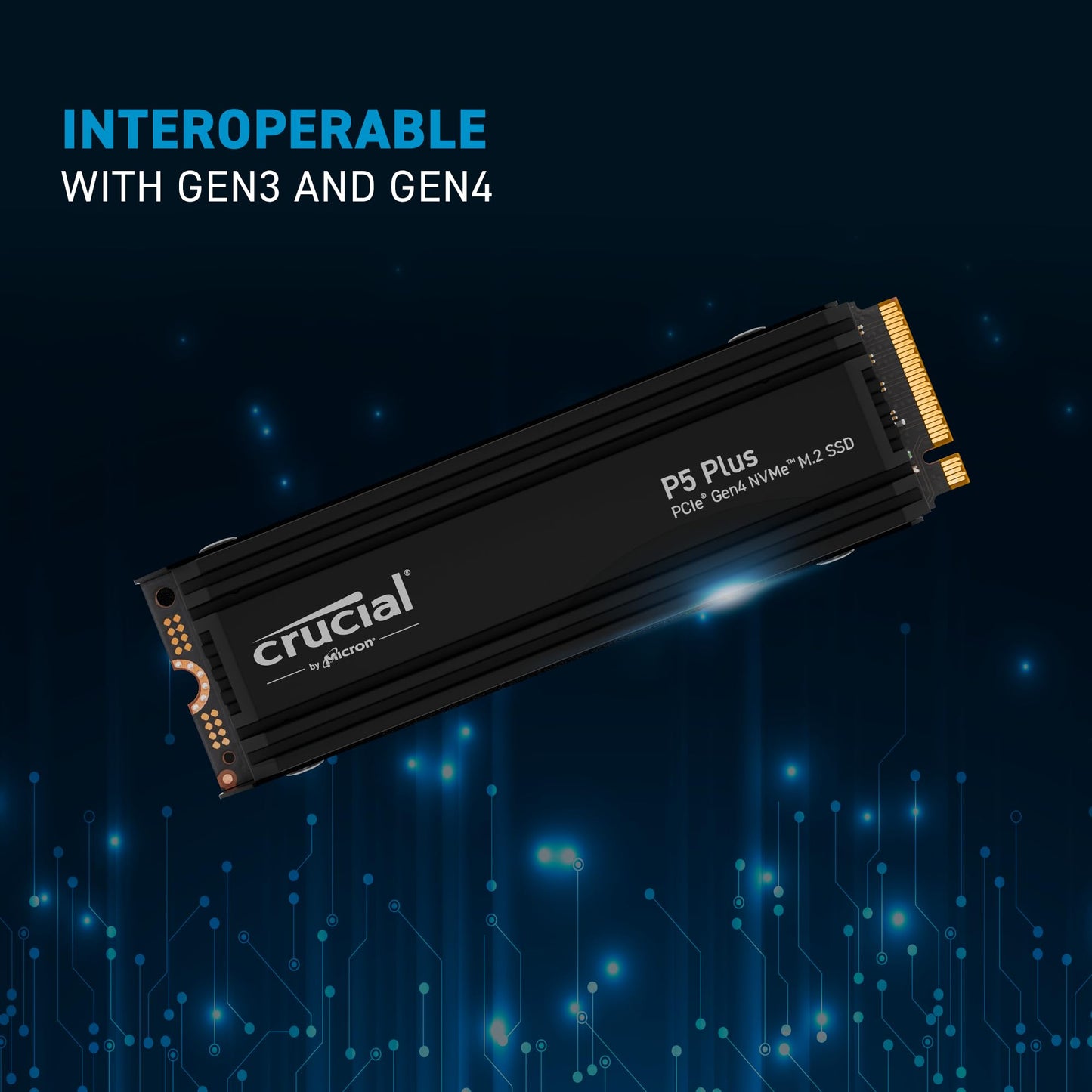 Crucial P5 Plus 2TB Gen4 NVMe M.2 SSD SSD Interno para Juegos con disipador térmico, Compatible con Playstation 5 (PS5) - hasta 6600MB/s - CT2000P5PSSD5