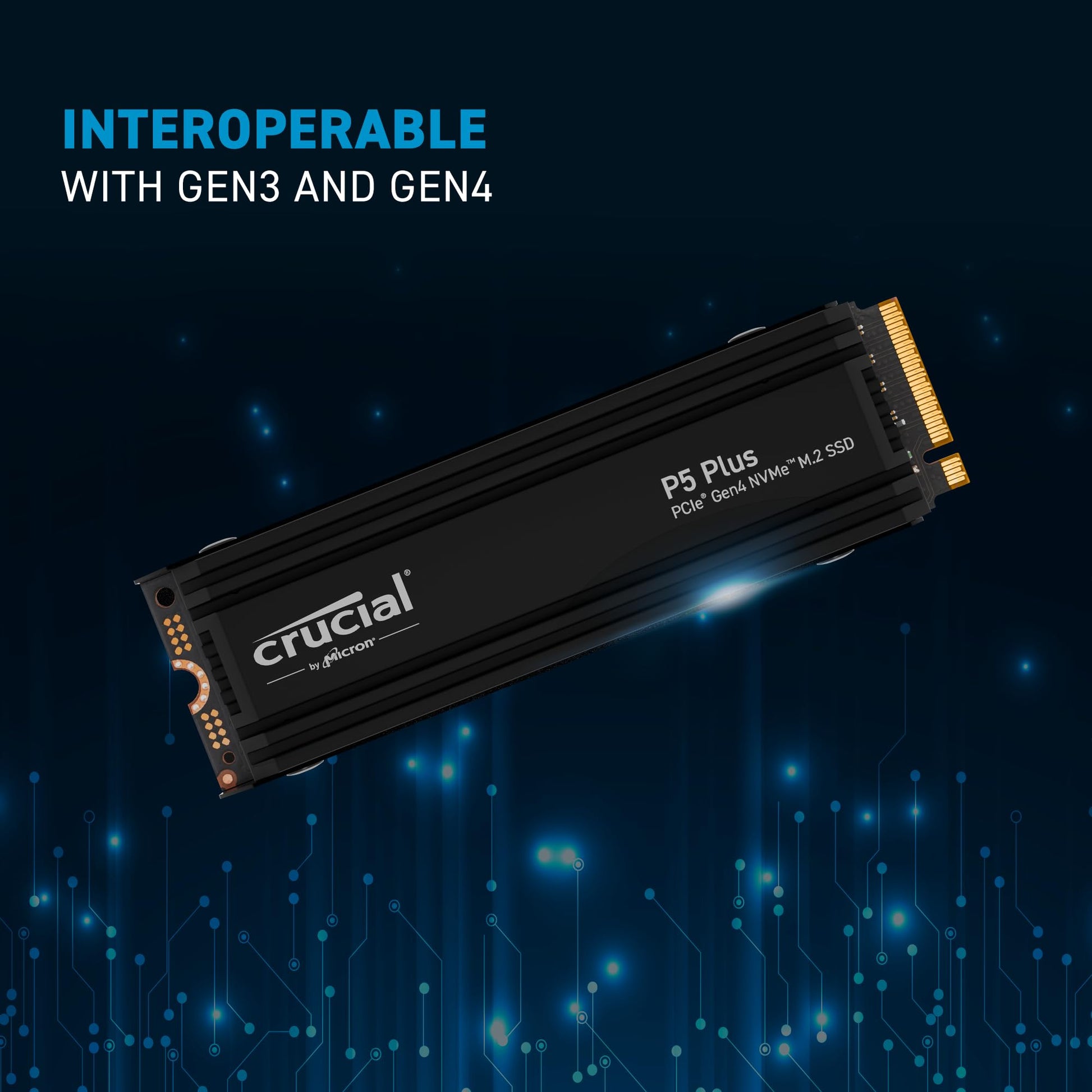 Crucial P5 Plus 2TB Gen4 NVMe M.2 SSD SSD Interno para Juegos con disipador térmico, Compatible con Playstation 5 (PS5) - hasta 6600MB/s - CT2000P5PSSD5