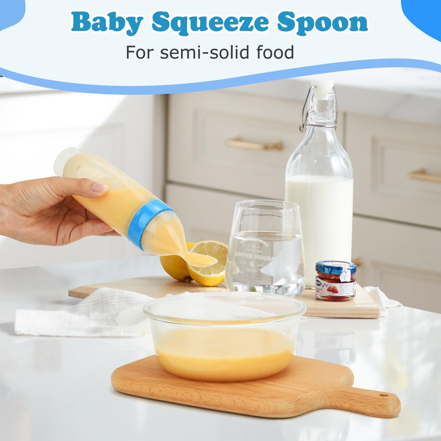 Food Feeder Baby Fresh Fruit Feeder (3 Pcs) with Silicone Pacifiers(3 Pcs), Pacifier Clip(1 Pc), First Training Baby and Toddler Spoon and Fork Set for Baby-Led Weaning-Anti-Choke(6 Pcs)