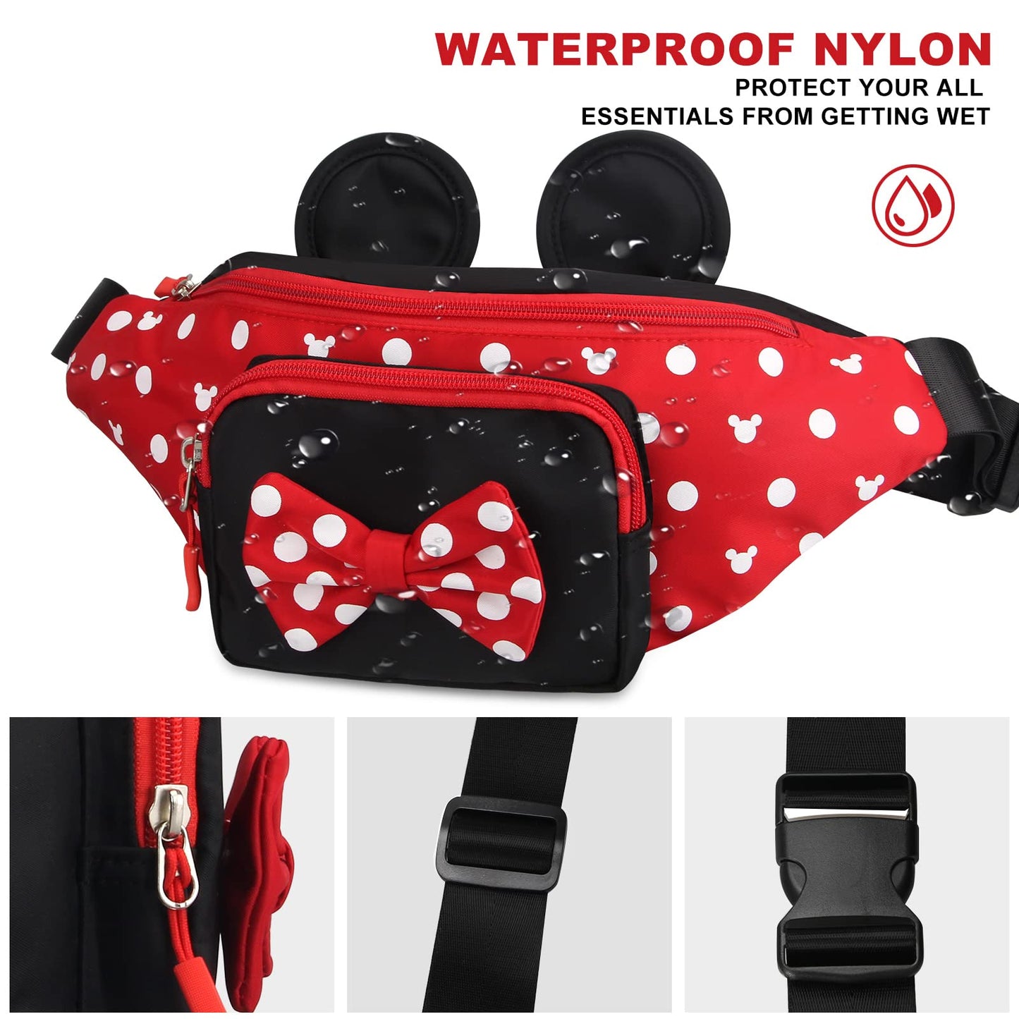 Linda riñonera para viajes, riñonera para mujer, mochila de cintura para adolescentes, niñas, mini cinturón de mouse, riñonera de dibujos animados, bolsas de cintura al aire última intervensión con