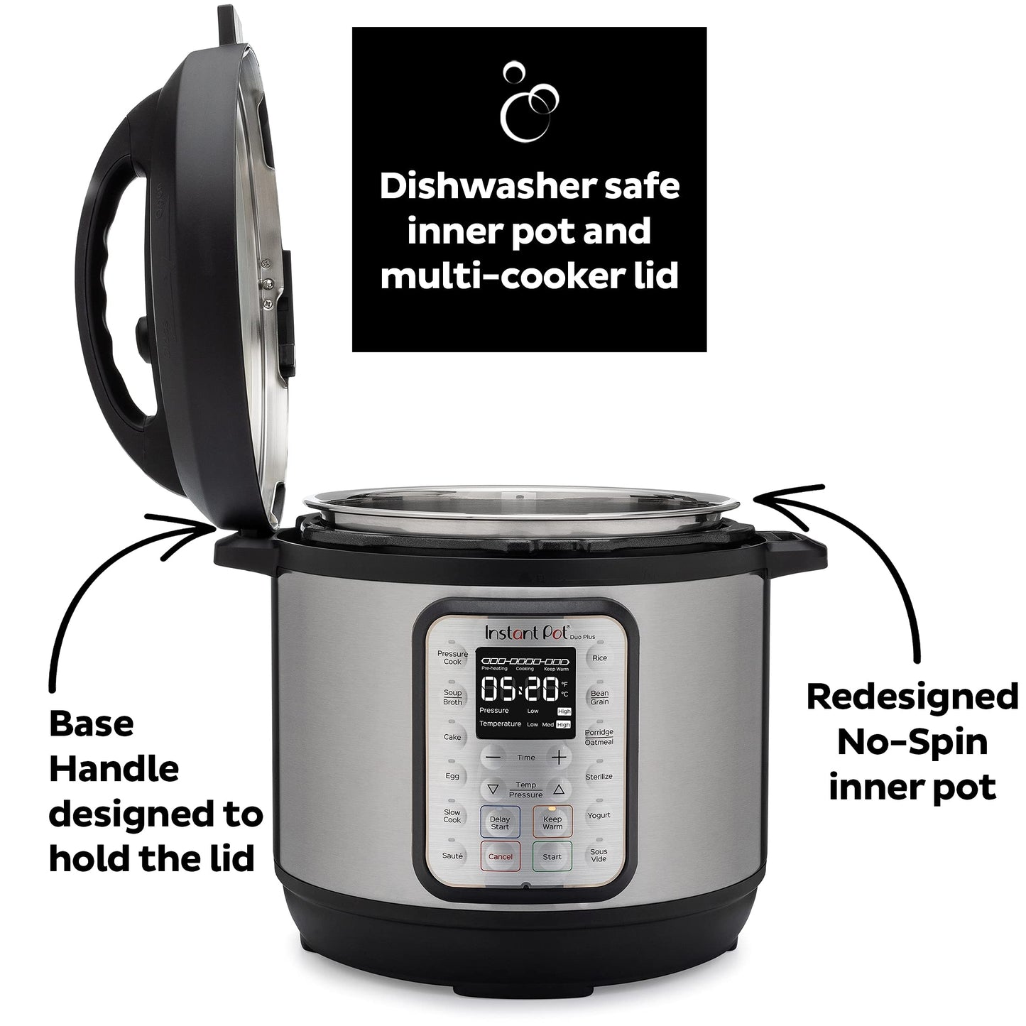 Instant Pot Duo Plus 3 Qt 9-in-1 multi- uso programable olla de presión, olla de cocción lenta