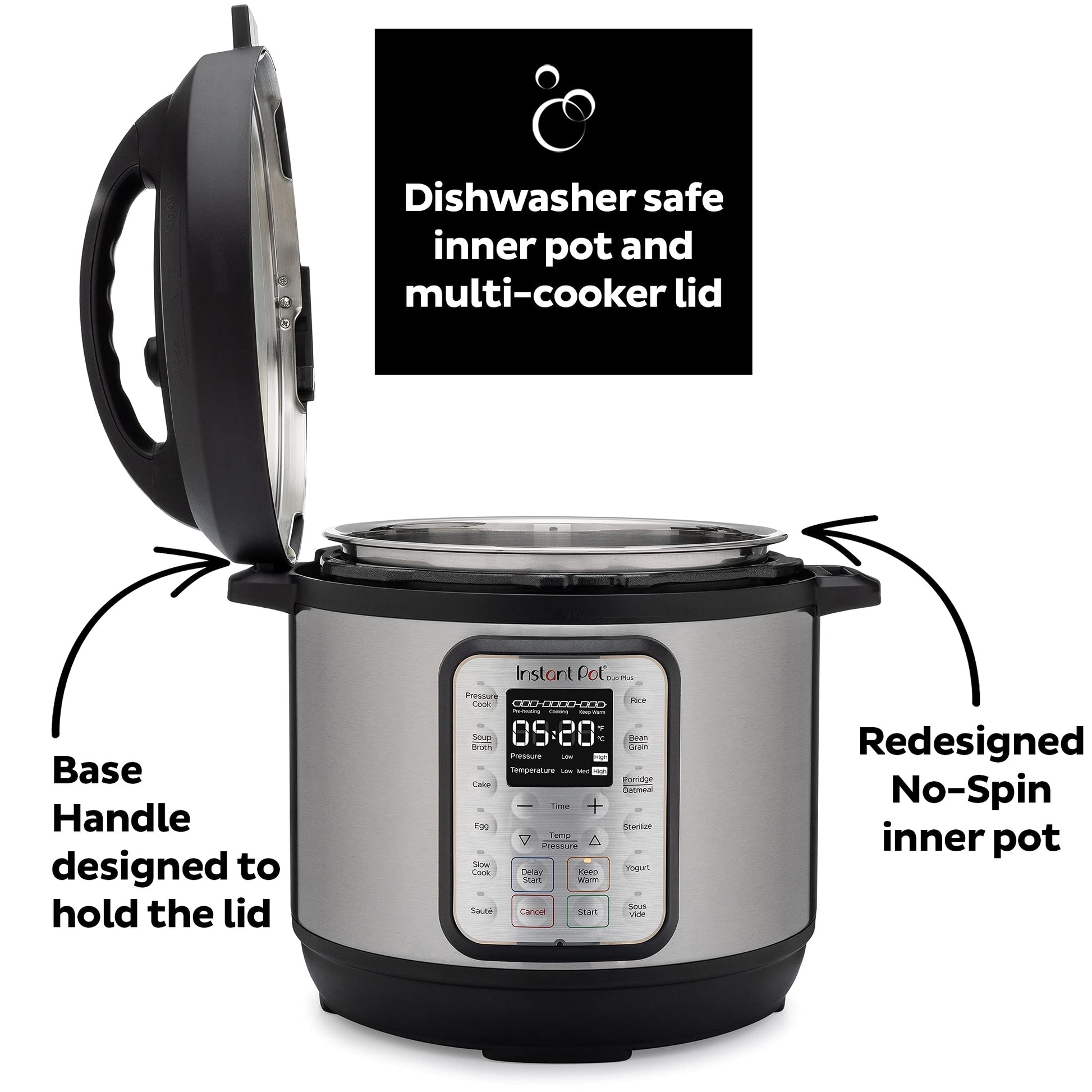 Instant Pot Duo Plus 3 Qt 9-in-1 multi- uso programable olla de presión, olla de cocción lenta