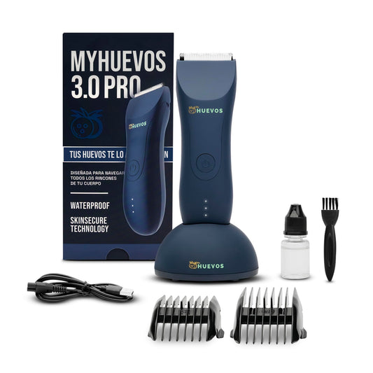 Rasuradora Eléctrica Corporal 3.0 Pro My Huevos Azul con Afeitado Seguro y Waterproof para Zona Íntima y Cuerpo