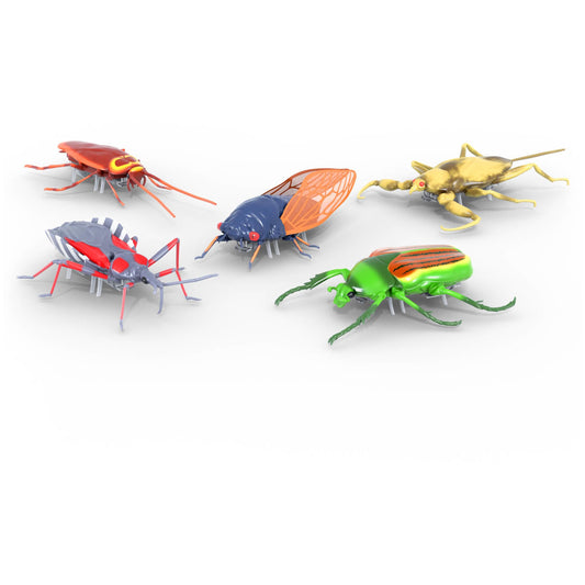 HEX BOTS, Nano Real Bugs 5-Pack, Insectos de Juguete Falsos, Juguetes sensoriales para niños, niñas y Gatos, Juguetes de Robots para niños y niñas a Partir de 3 años