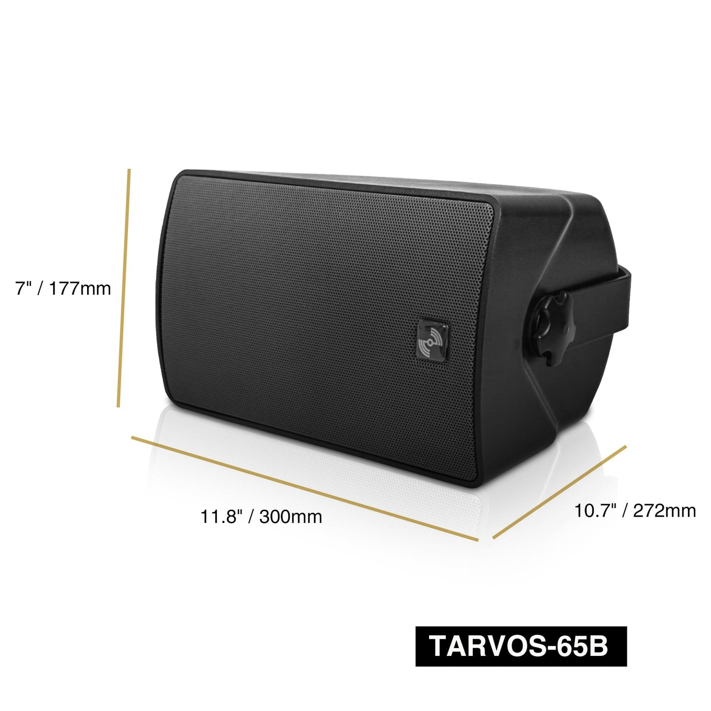 Sound Town - Par de altavoces de montaje en superficie resistente a la intemperie de 6.5 pulgadas, interiores y exteriores, 70 V/100 V/8 ohm, para instalación doméstica y comercial, negro