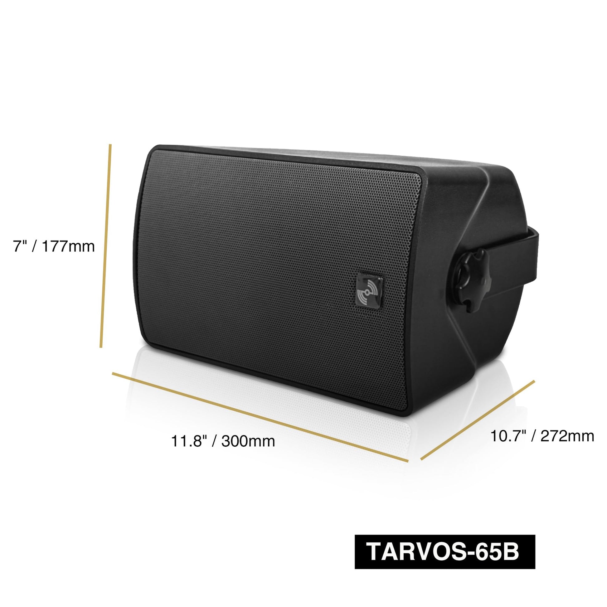 Sound Town - Par de altavoces de montaje en superficie resistente a la intemperie de 6.5 pulgadas, interiores y exteriores, 70 V/100 V/8 ohm, para instalación doméstica y comercial, negro