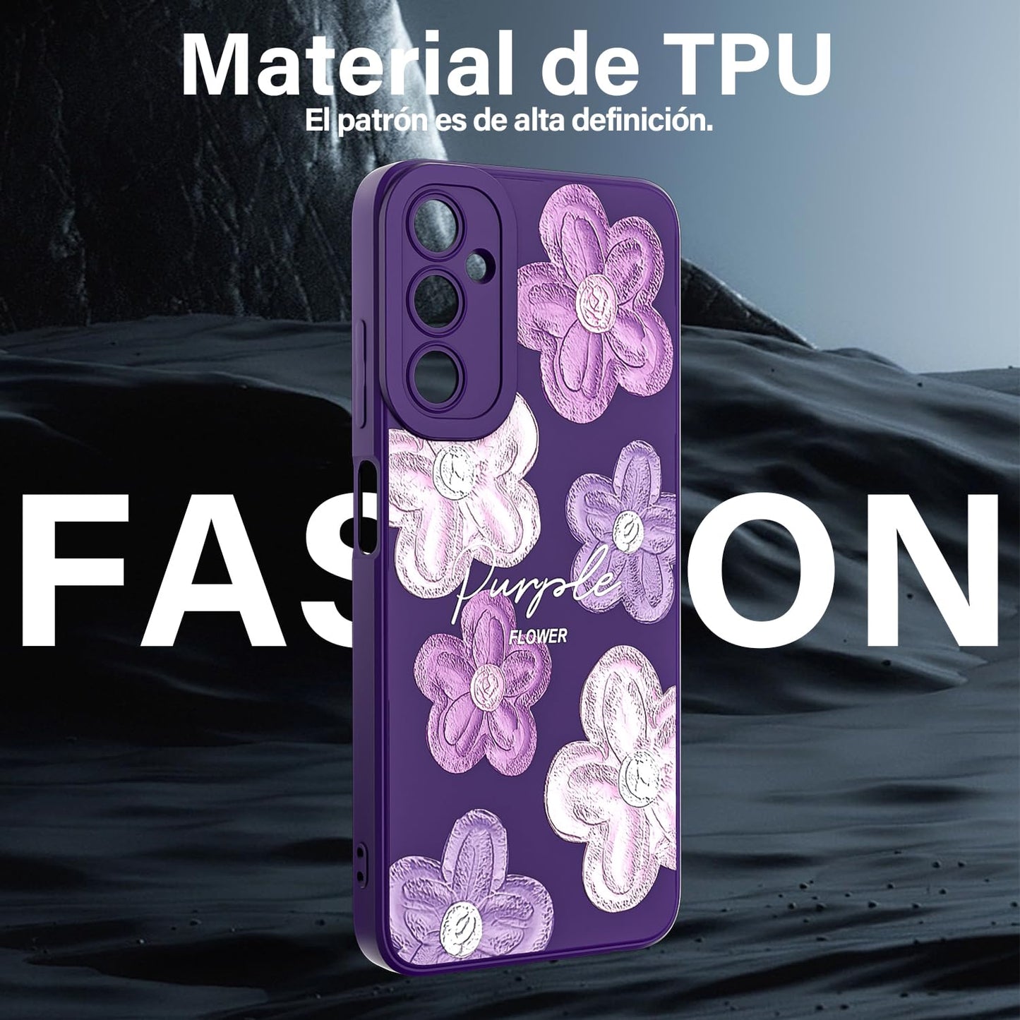 Threehao Funda para Samsung Galaxy A05S, Ultra Delgado Flexible Suave TPU Silicona Carcasa con Moda Aesthetic Dibujos Flores, Antigolpes Anti-arañazos Protectora Case para Samsung A05S