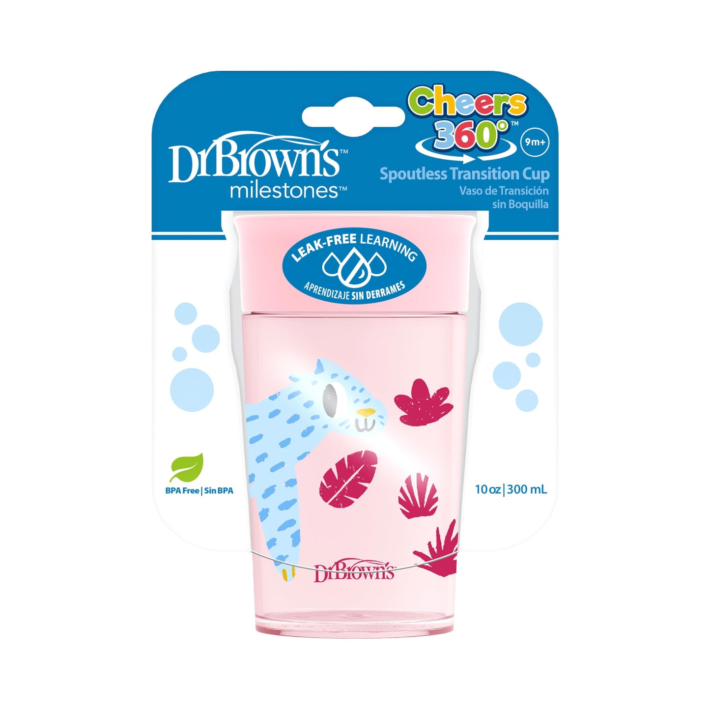 Dr. Brown's Milestones™ Cheers360™ Cup, rosa, 10 onzas