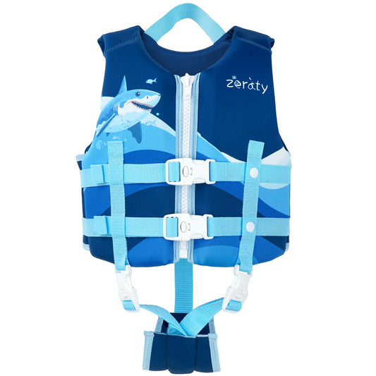 Chaleco de Natación Zeraty Neopreno Azul con Correas de Seguridad Ajustables para Niños y Niñas
