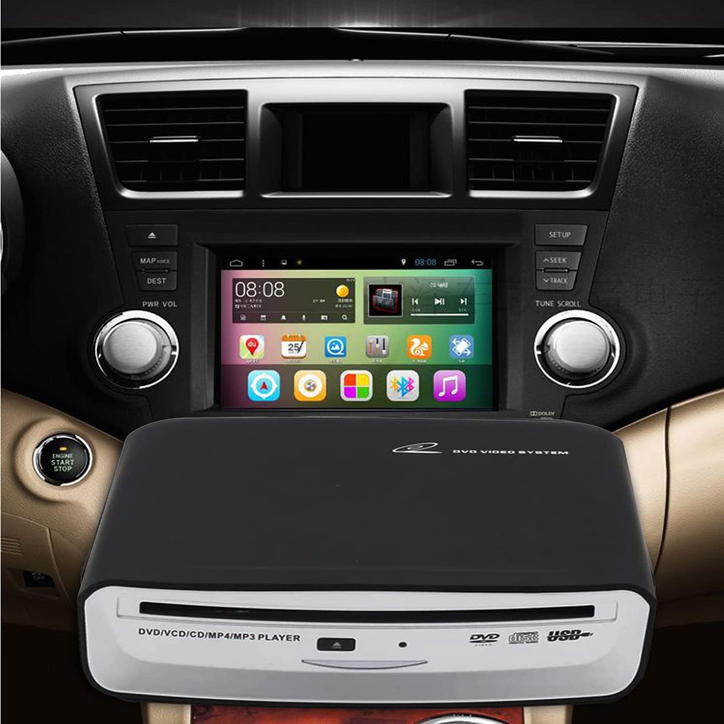 USB externo coche reproductor de CD Universal reproductor de CD USB conexión USB reproductor de CD portátil para coche Android de navegación /TV/Macbook pro/ portátiles de escritorio con puerto USB Plug and Play