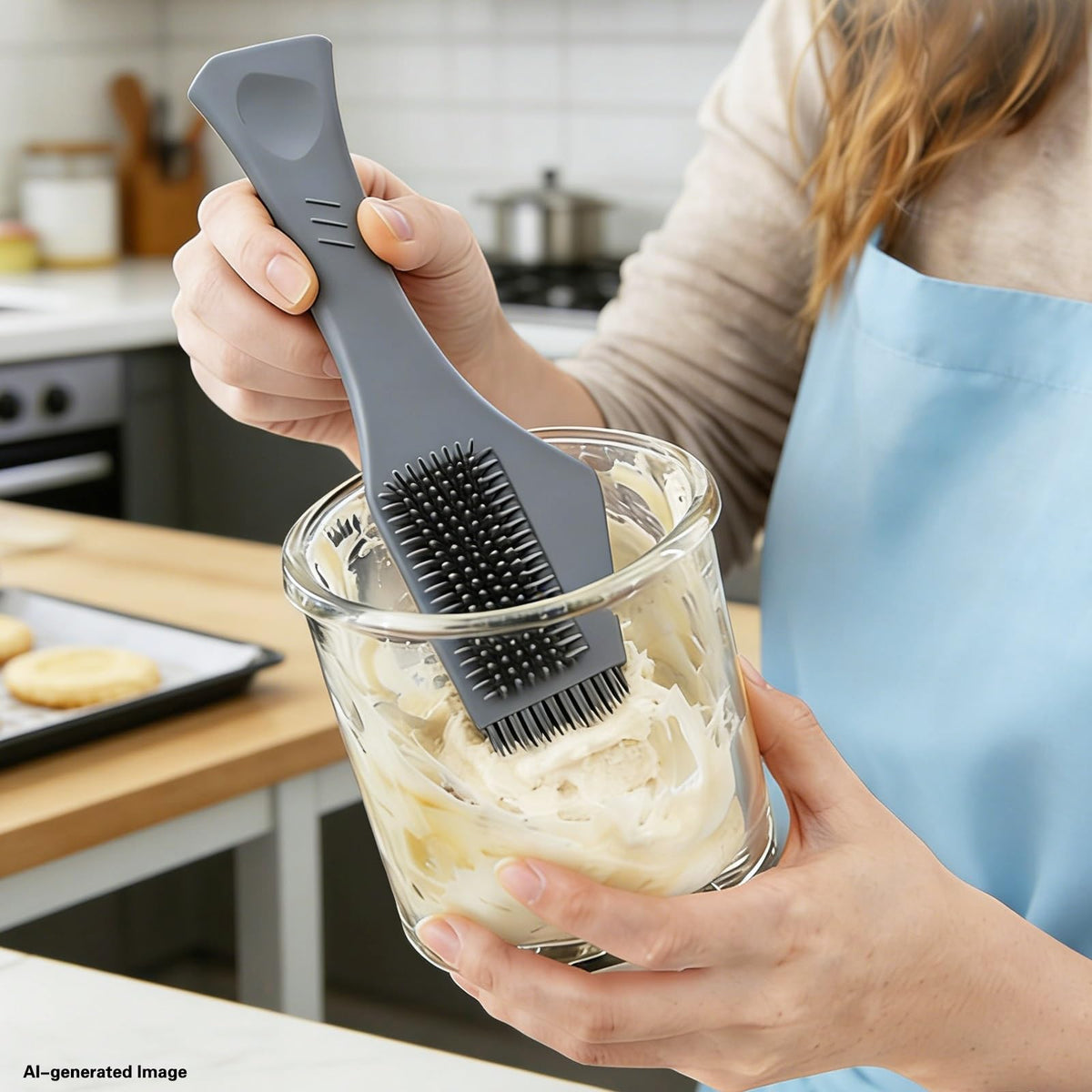 cepillo para polvo de limpieza para tazas de helado Ninja Creami (gris)