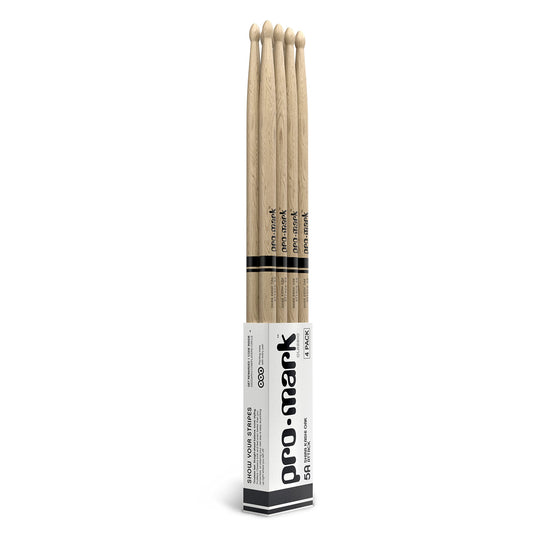 ProMark | Baquetas Classic Attack 5A Shira Kashi Roble, punta de madera ovalada, 4 pares