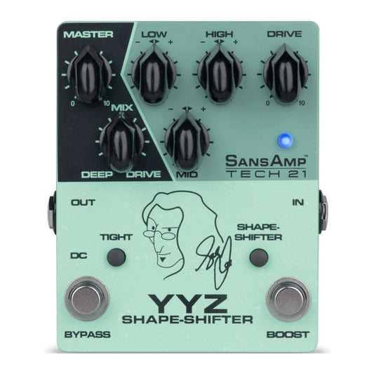 Pedal SansAmp Tech 21 YYZ Geddy Lee con Interruptor de Impulso y Ecualizador Activo