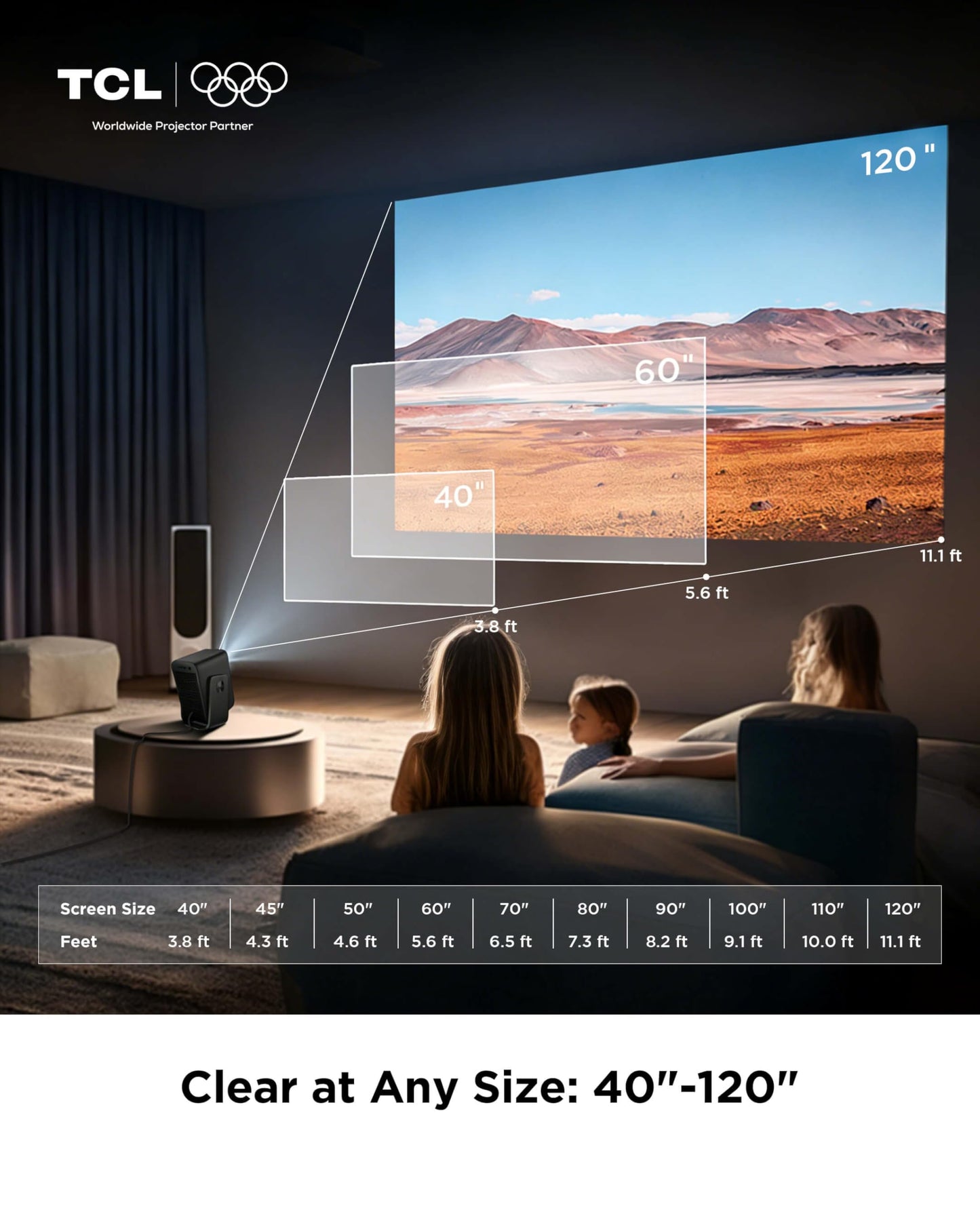 TCL C1 Proyector inteligente 4K, compatible con Google TV, WiFi y Bluetooth, enfoque automático/Keystone, 1080P HDR10, Dolby Audio, mini proyector LCD de rotación de 285° para recámara/cine en casa/al