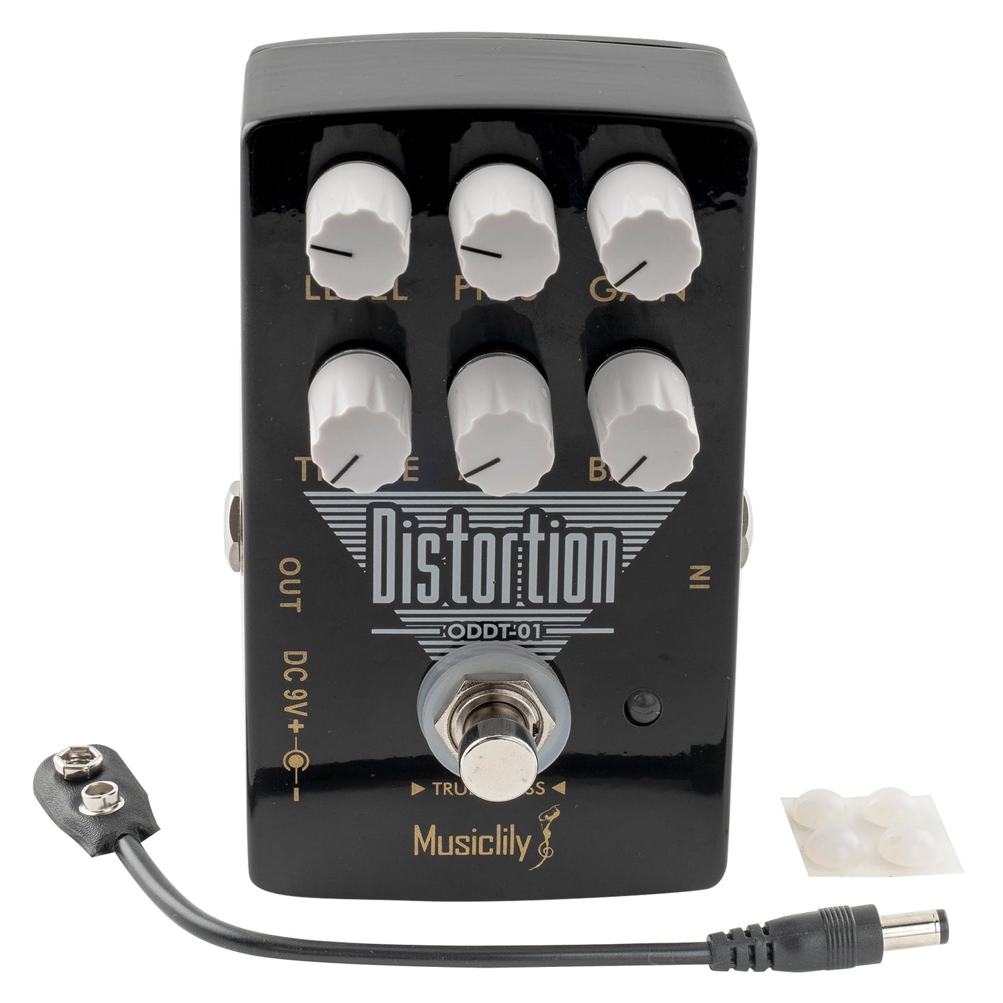 Pedal de Efecto Distortion Musiclily Pro Alimentado DC 9V True Bypass para Guitarra Eléctrica