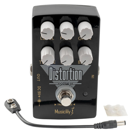 Pedal de Efecto Distortion Musiclily Pro Alimentado DC 9V True Bypass para Guitarra Eléctrica