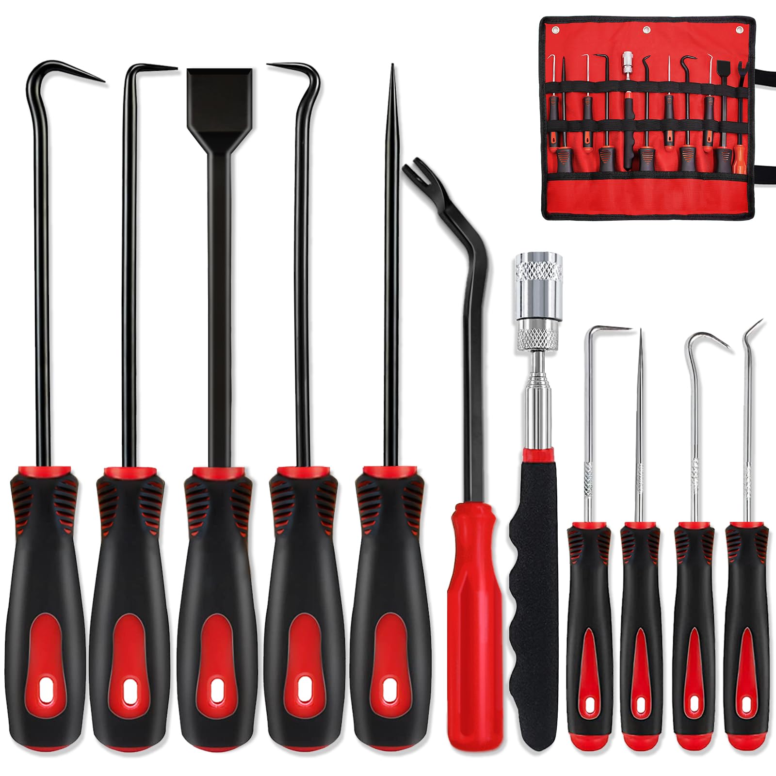Kit de Herramientas XBVV 11 Piezas con Raspador y Magnético Telescópico para Reparación de Coche