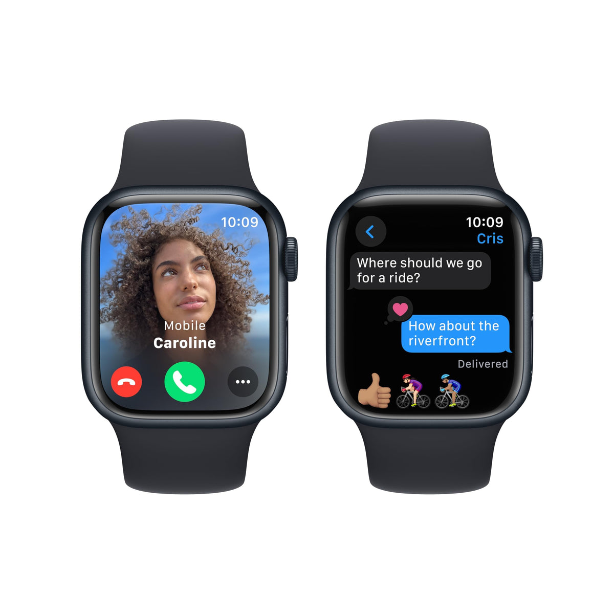 Reloj Inteligente Apple Caja de Aluminio Medianoche Correa Deportiva Medianoche Reacondicionado