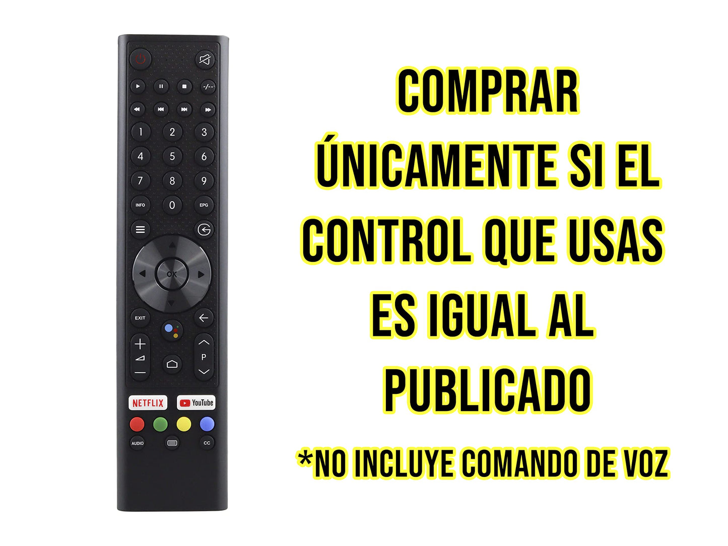 CONTROL EXPERT Control Remoto SANSUI Smart TV 4K Android TV