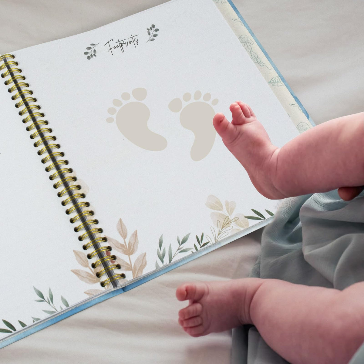 Álbum de Recuerdos para Bebé Intemporal de Hitos de los Primeros 5 Años para Niños y Niñas