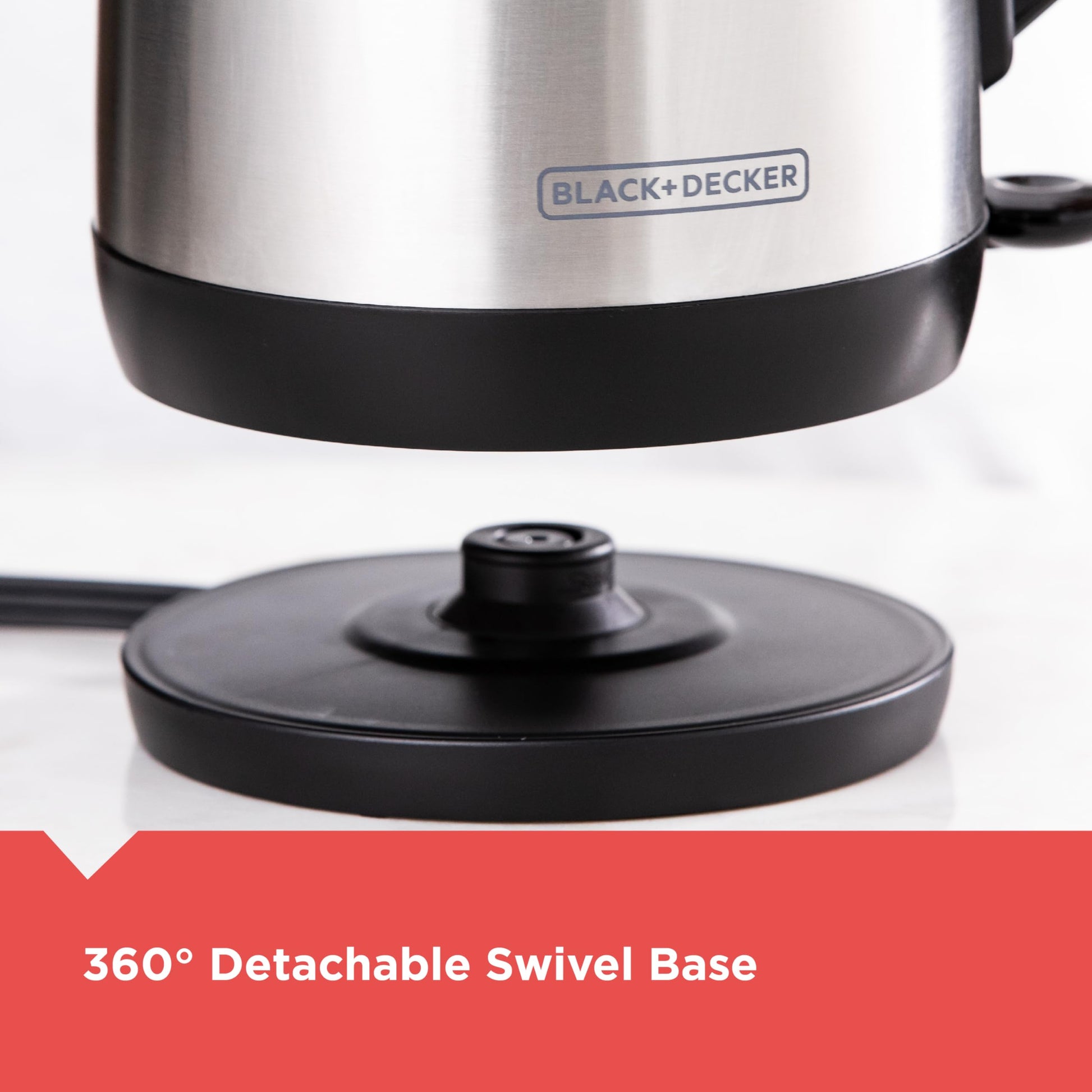BLACK+DECKER KE1700SD, hervidor rápido, apagado automático, acero inoxidable