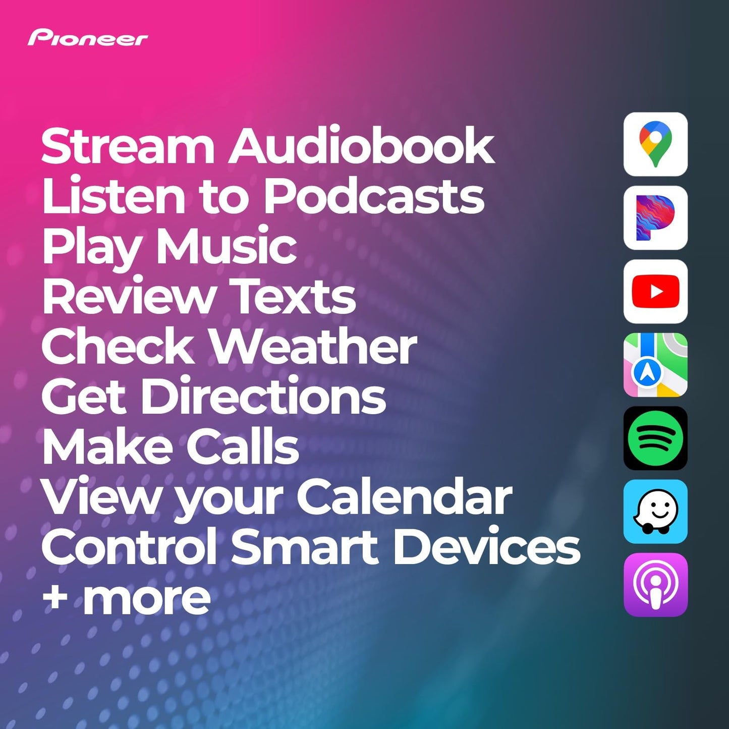 Receptor Multimedia Digital Pioneer DMH-WT3800NEX Flotante 9 Pulgadas con Apple CarPlay y Android Auto