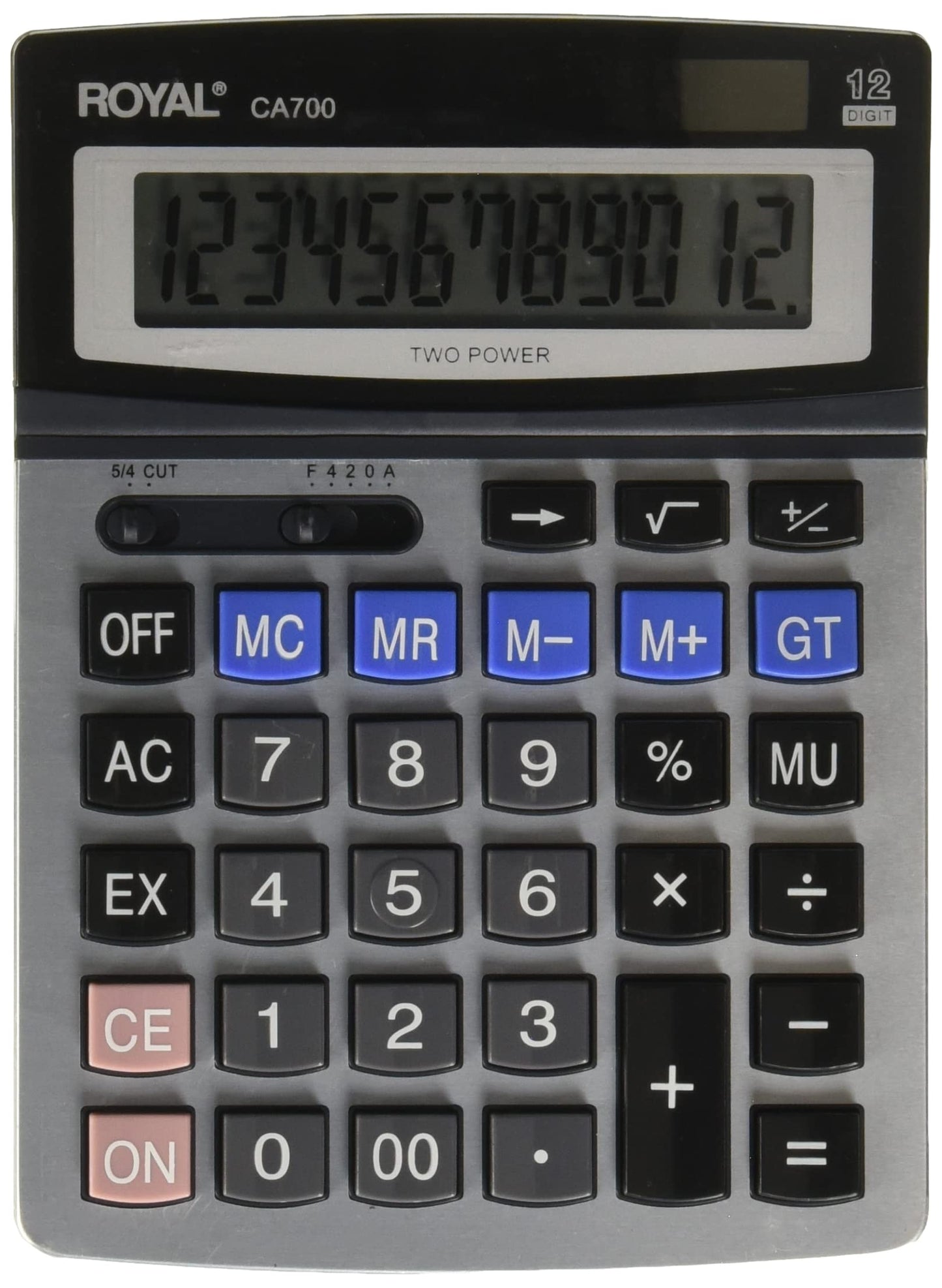 Calculadora de Escritorio Royal CA-700 Pantalla Inclinada 12 Dígitos