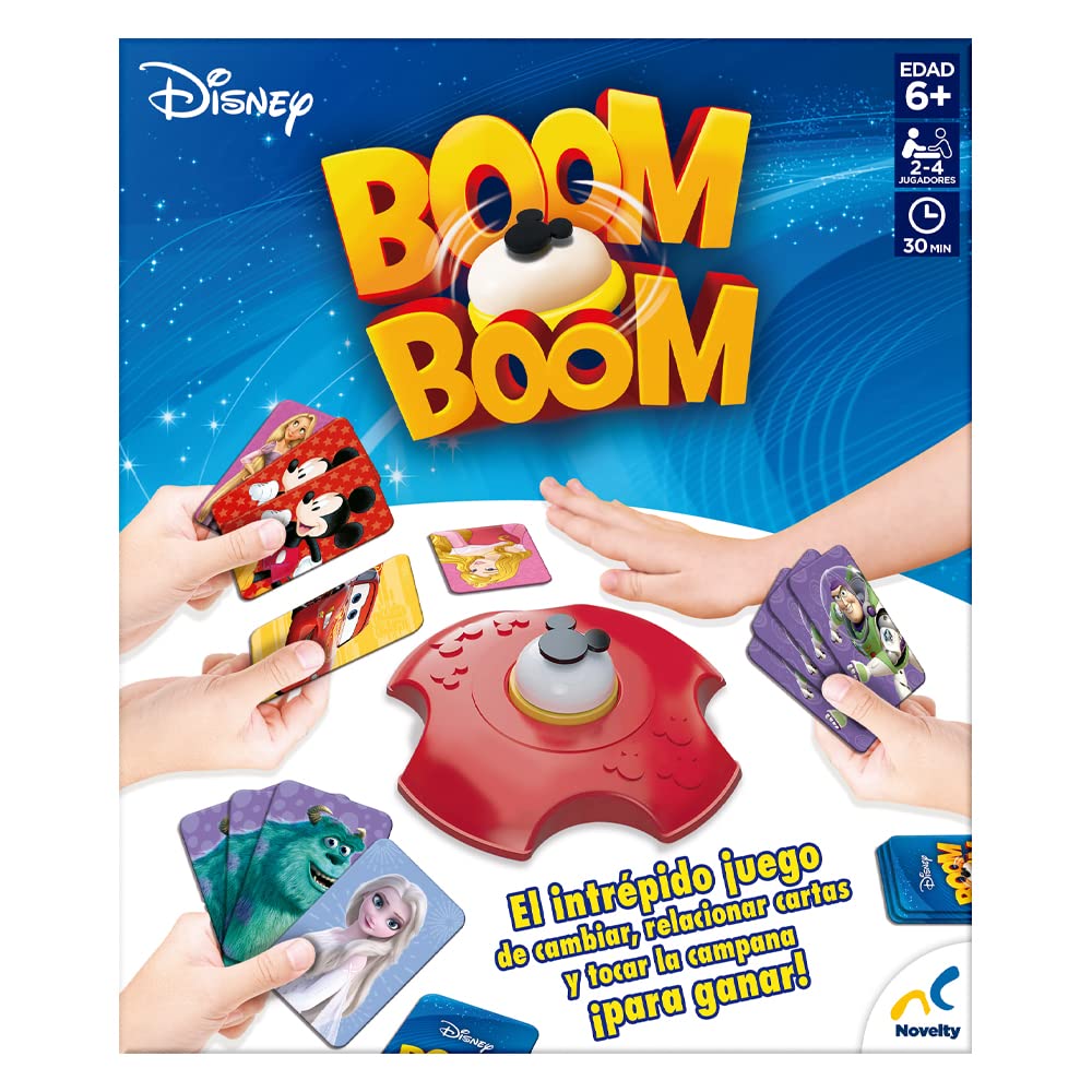 Juego de Mesa Novelty Corp Disney Boom Boom Diversión para Niños Mejora Reflejos Calidad