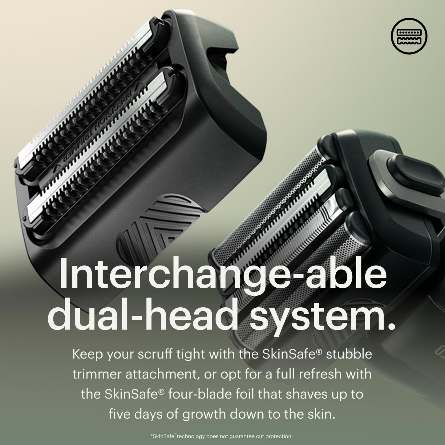 Afeitadora de láminas para hombres MANSCAPED® The Chairman™ PRO: recortadora de cuatro cuchillas SkinSafe® para barba incipiente y vello facial, carga inalámbrica y USB-C, bloqueo para viajes