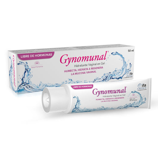 Gynomunal Gel Para Resequedad Vaginal - Tubo con 50 ml de gel con aplicador de 2.5 ml.