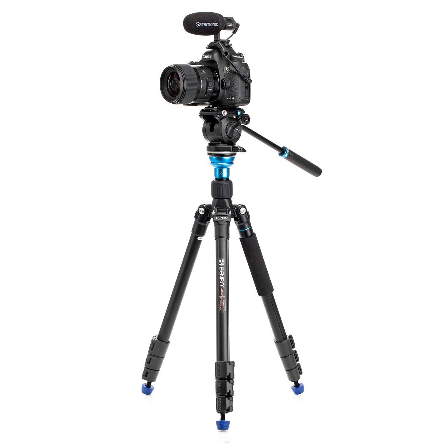 Benro Aero 2 Pro Aluminum Travel Video Tripod with Flip Locks