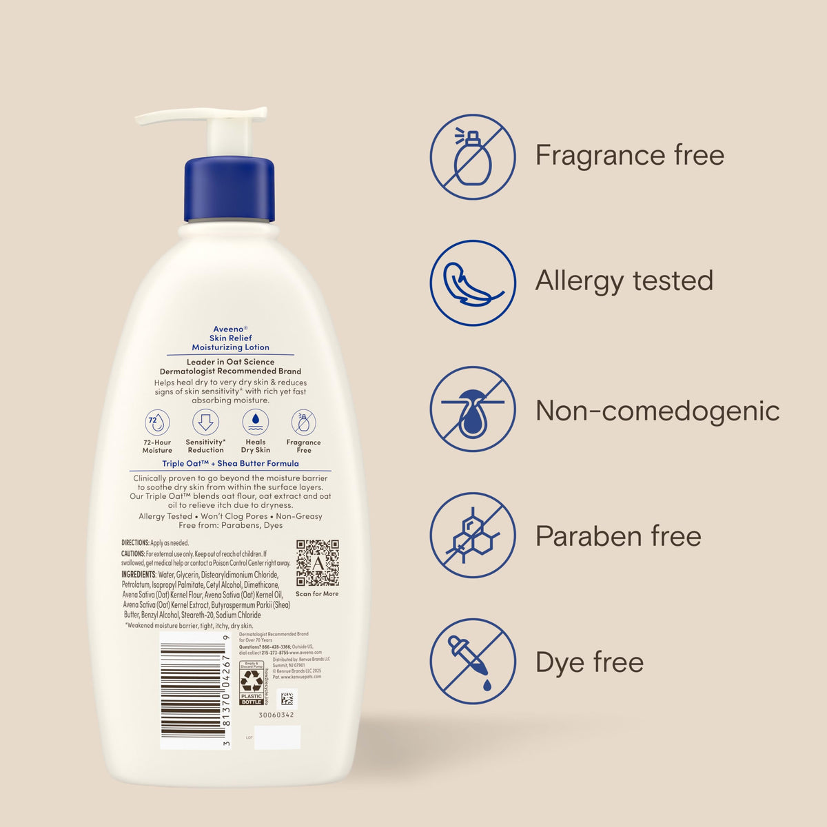 Aveeno Active Naturals Skin Relief 24 Hour Moisturizing Lotion, 18 oz.