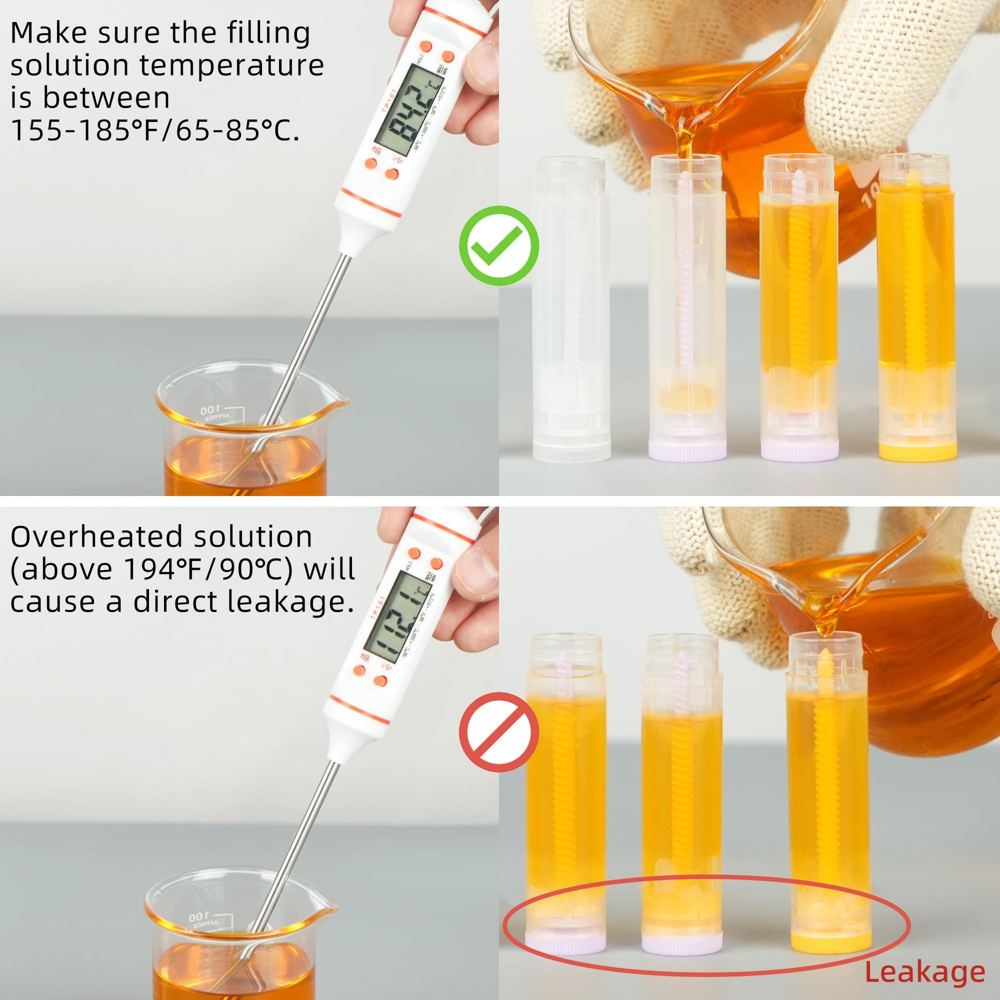 LotFancy 60 tubos de bálsamo labial vacíos, 5,5 ml (3/16 onzas), tubos transparentes con tapas blancas, sin BPA y sin fugas, rellenables, para maquillaje cosmético DIY