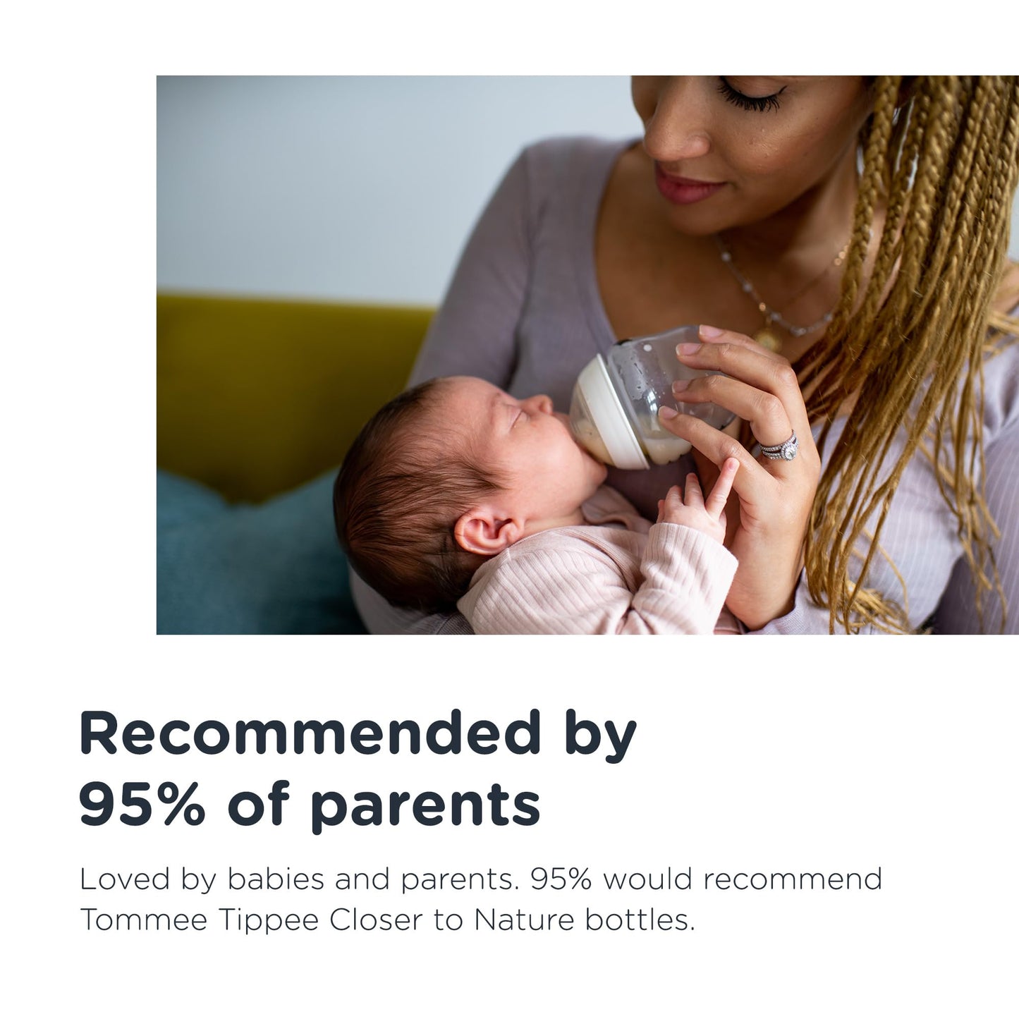 Tommee Tippee Closer to Nature Baby Bottle Anti-Colic Valve, Breast-Like Nipple for Natural Latch, BPA-Free - Slow Flow, 9 Ounce, 3 Count
