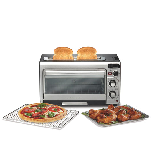 Hamilton Beach 31156 Horno y Tostador 2 en 1, Terminado acero inoxidable
