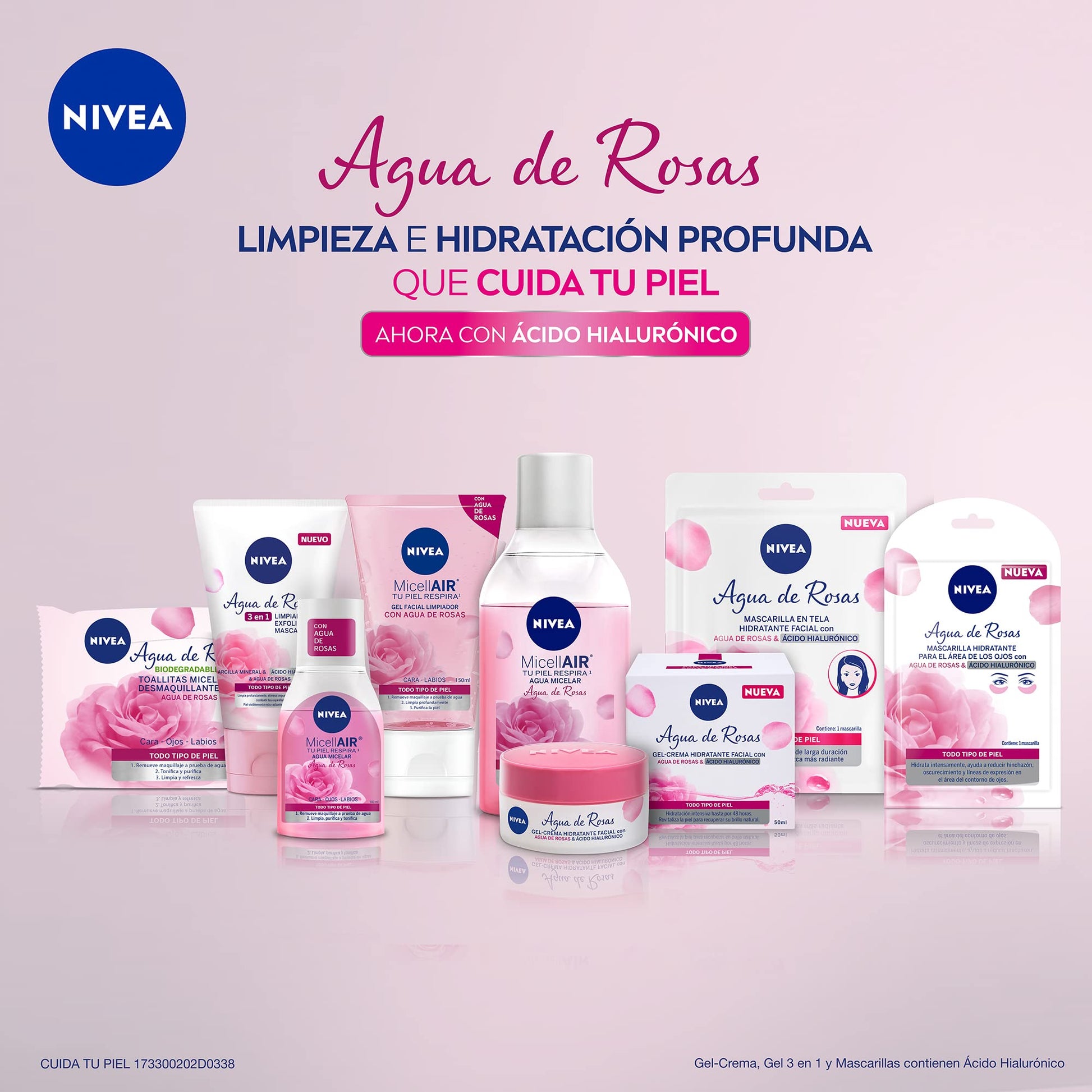 NIVEA Cellular LUMINOUS630 Anti-manchas Serum Facial Aclarador de Piel (30 ml), Crema Facial Enriquecida Con Ácido Hialurónico + Agua Micelar Desmaquillante Agua de Rosas (400 ml)