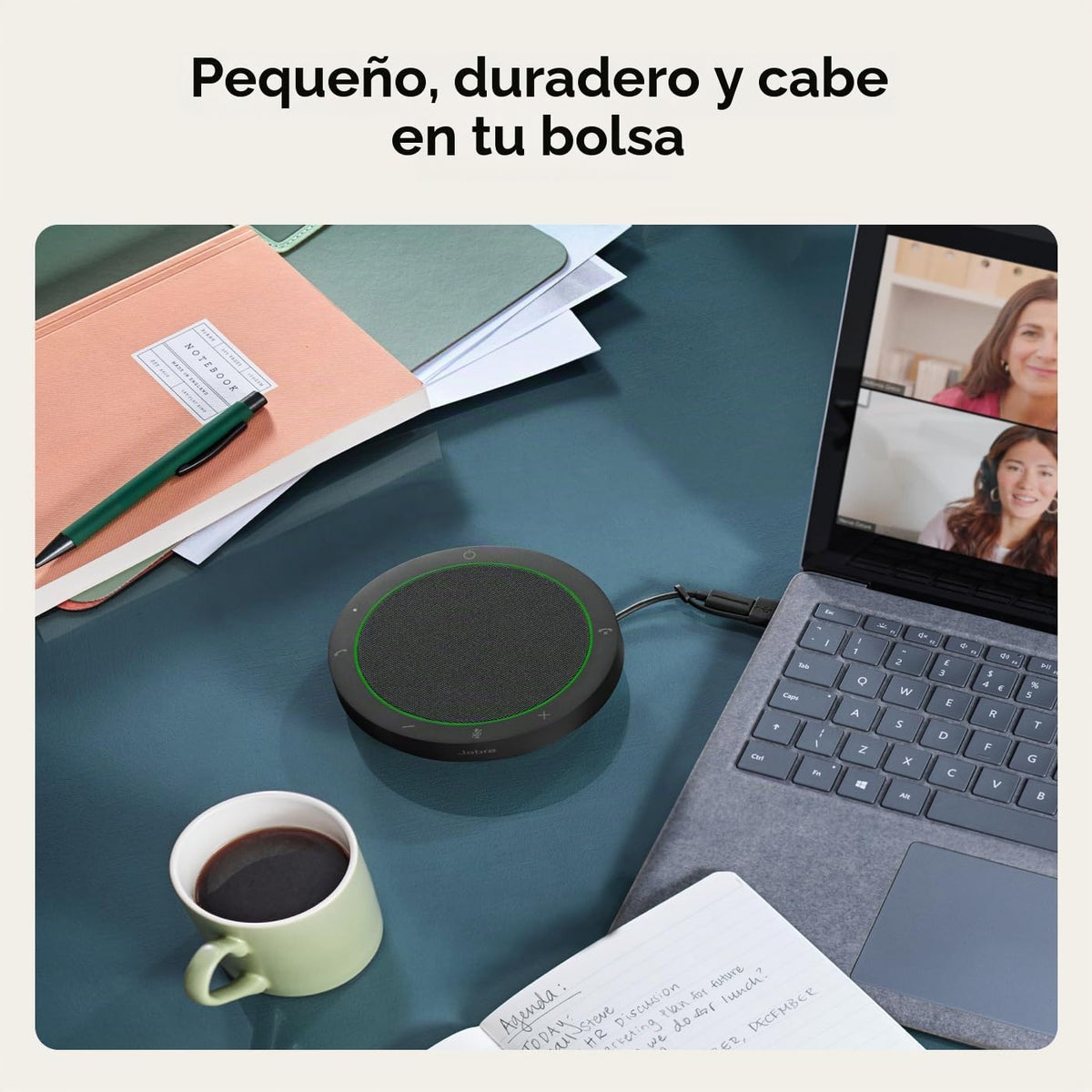 Altavoz Bluetooth Inalámbrico Jabra Speak2 75 Edición 2025 Negro con Cancelación de Ruido y Vinculación Mejorada