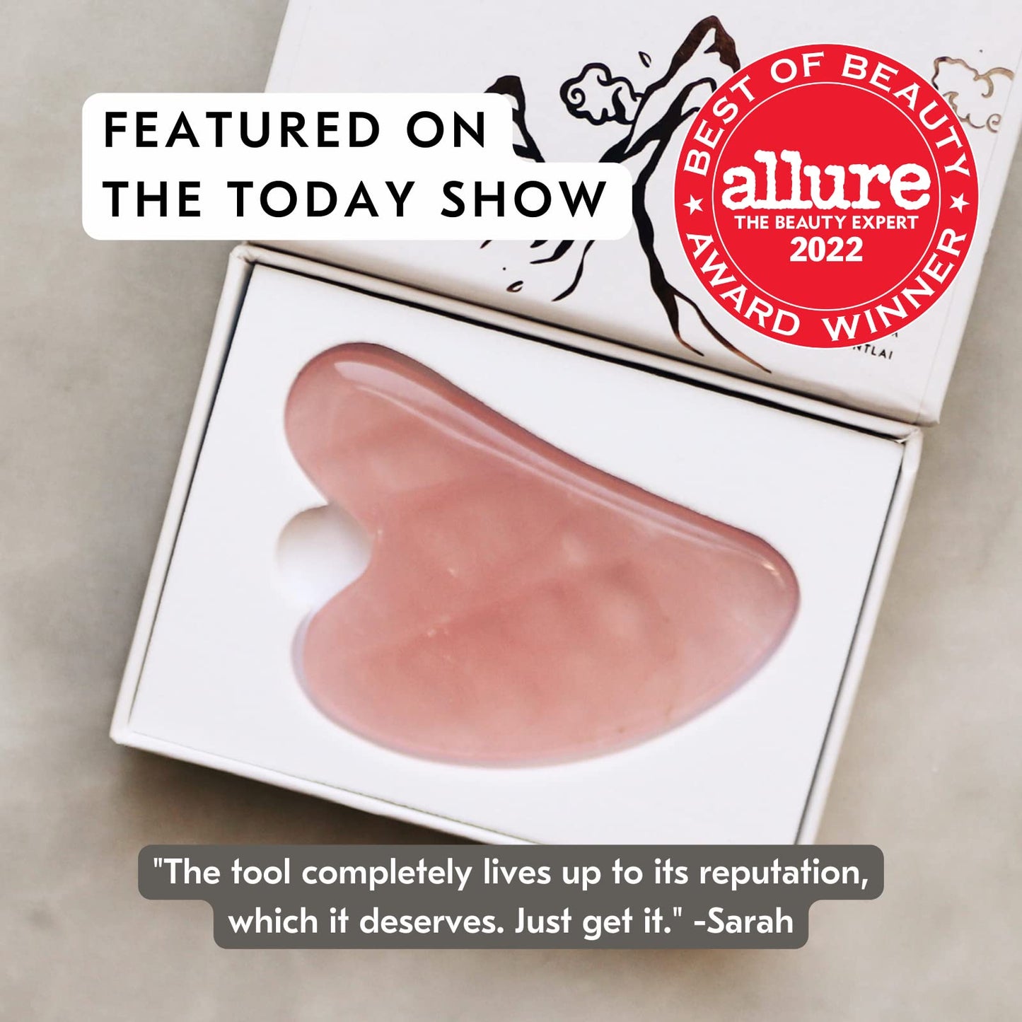 Mount Lai, The Rose Quartz Gua Sha herramienta, 1 herramienta