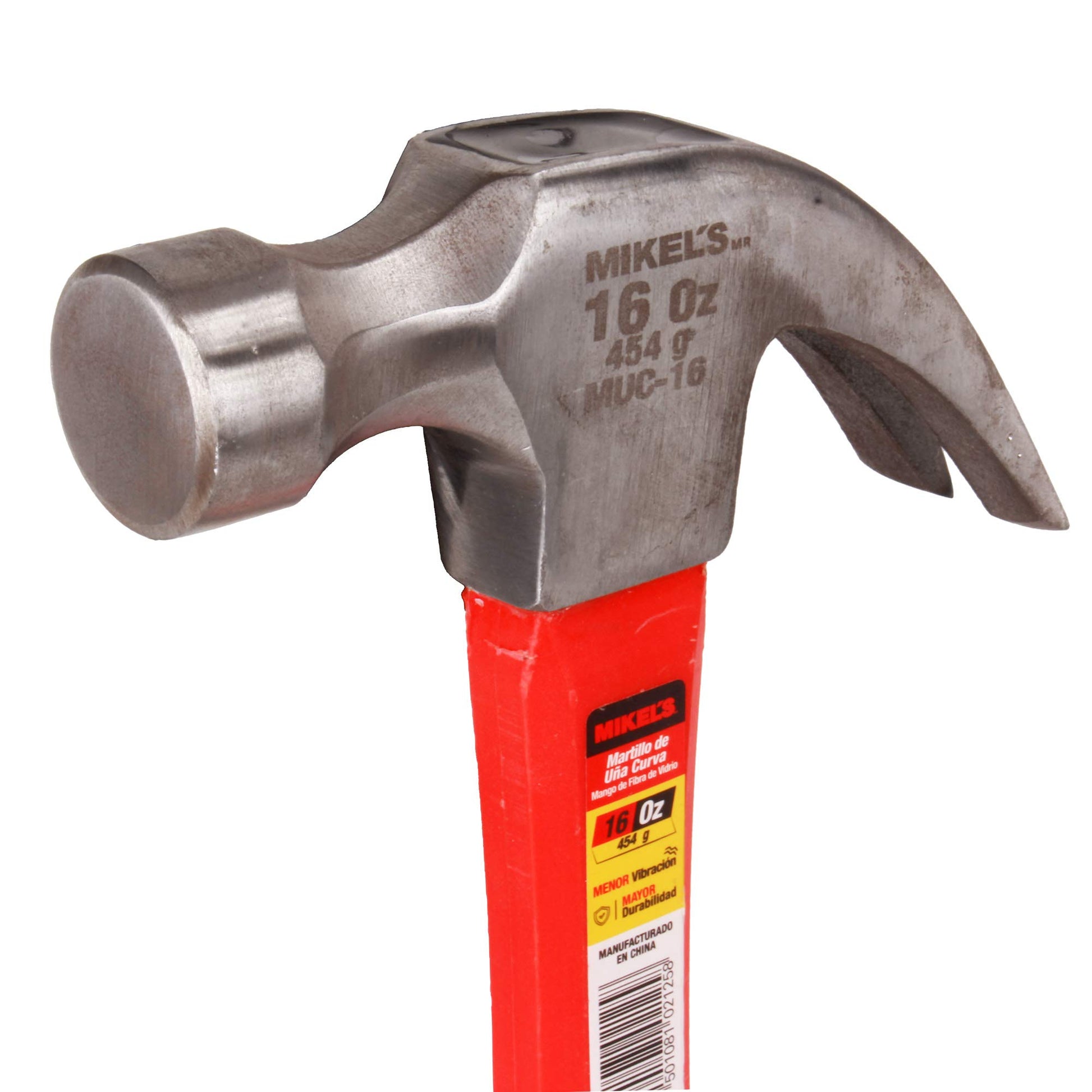 Martillo de Uña Curva Mikel's Negro Mango de Fibra de Vidrio 16 oz