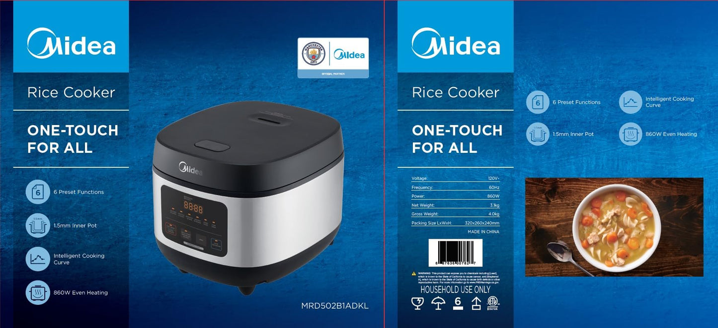 Arrocera Midea 5 Litros Panel LED Preprogramada Inteligente