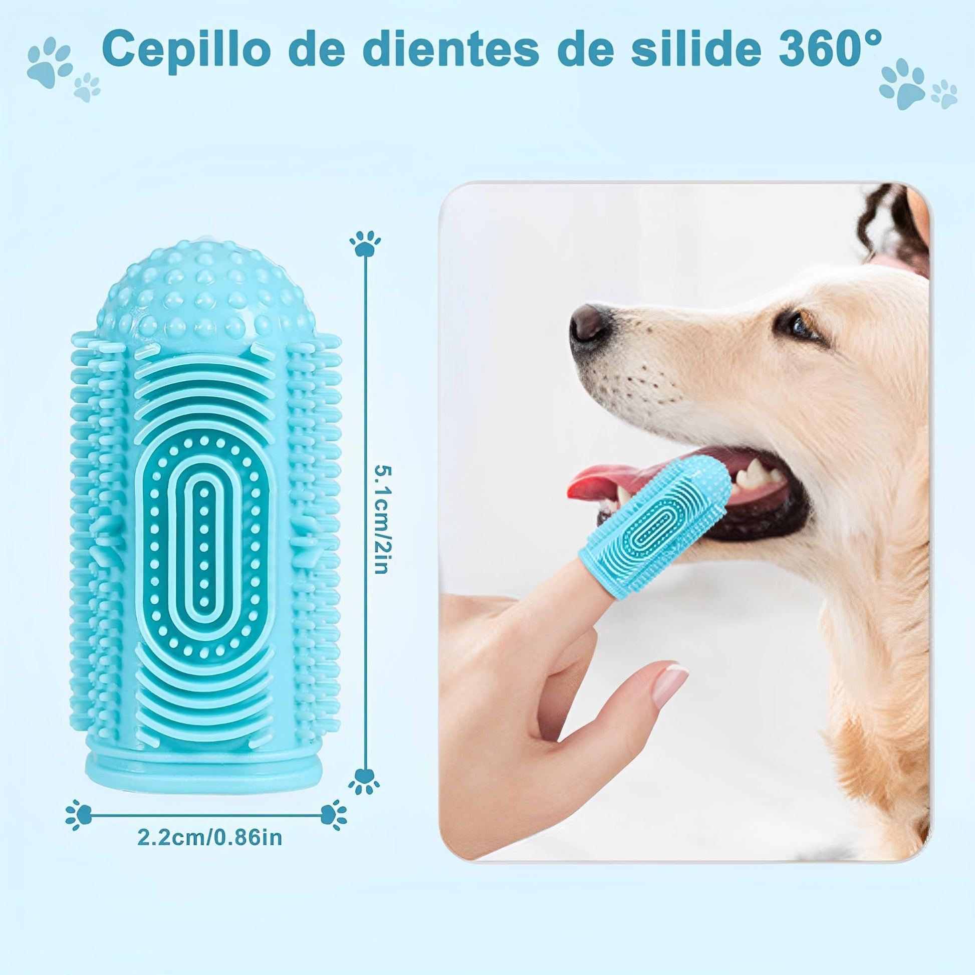 Cepillo de Dientes para Mascotas 4 Piezas, Perros de Silicona Suave, 360° Cepillo Limpieza Dientes para Mascota, Perro, Gato