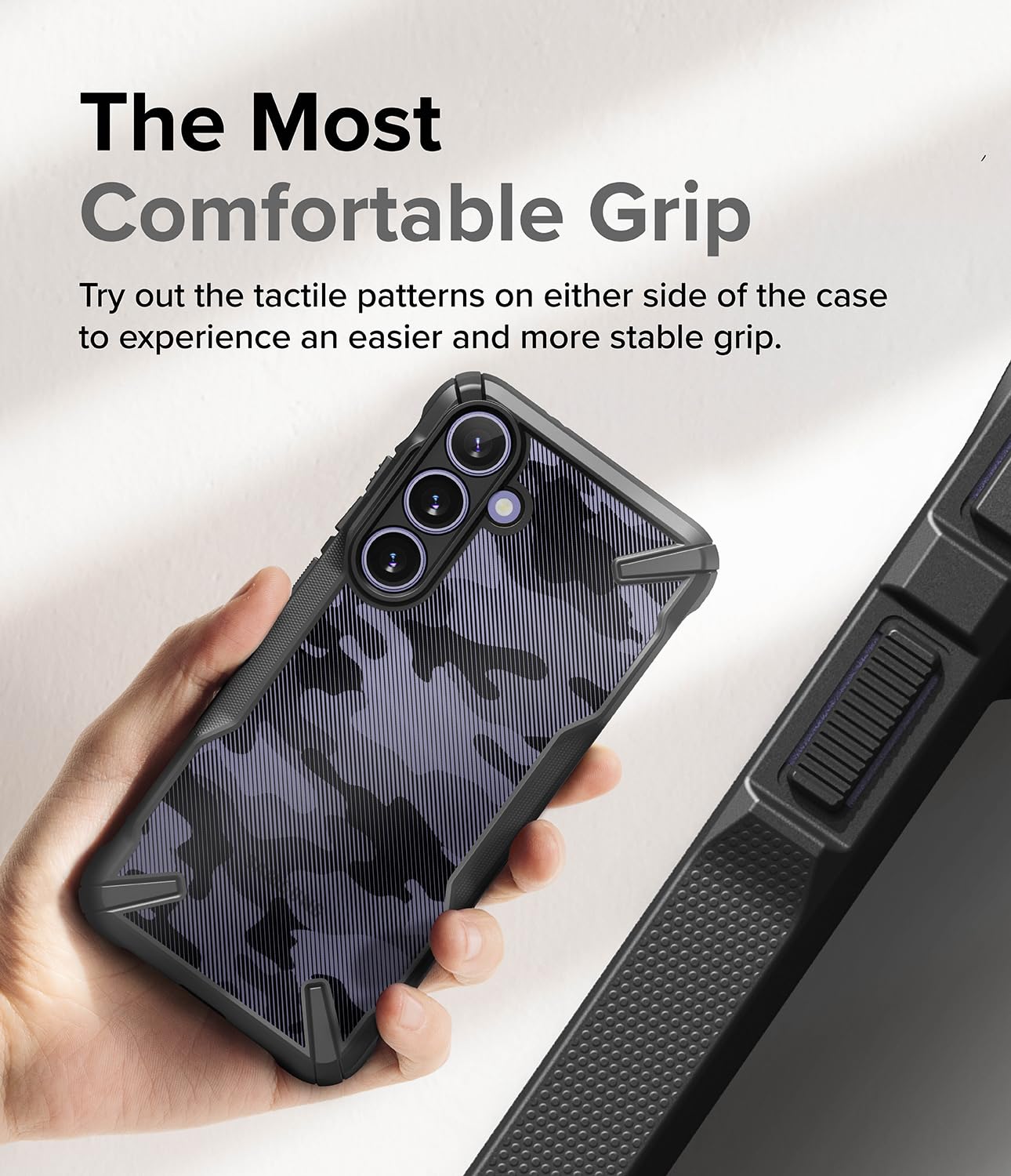 Funda Ringke Fusion-X Samsung Galaxy S24 Camo Black Diseño Camuflaje Carcasa Militar Protección Resistente