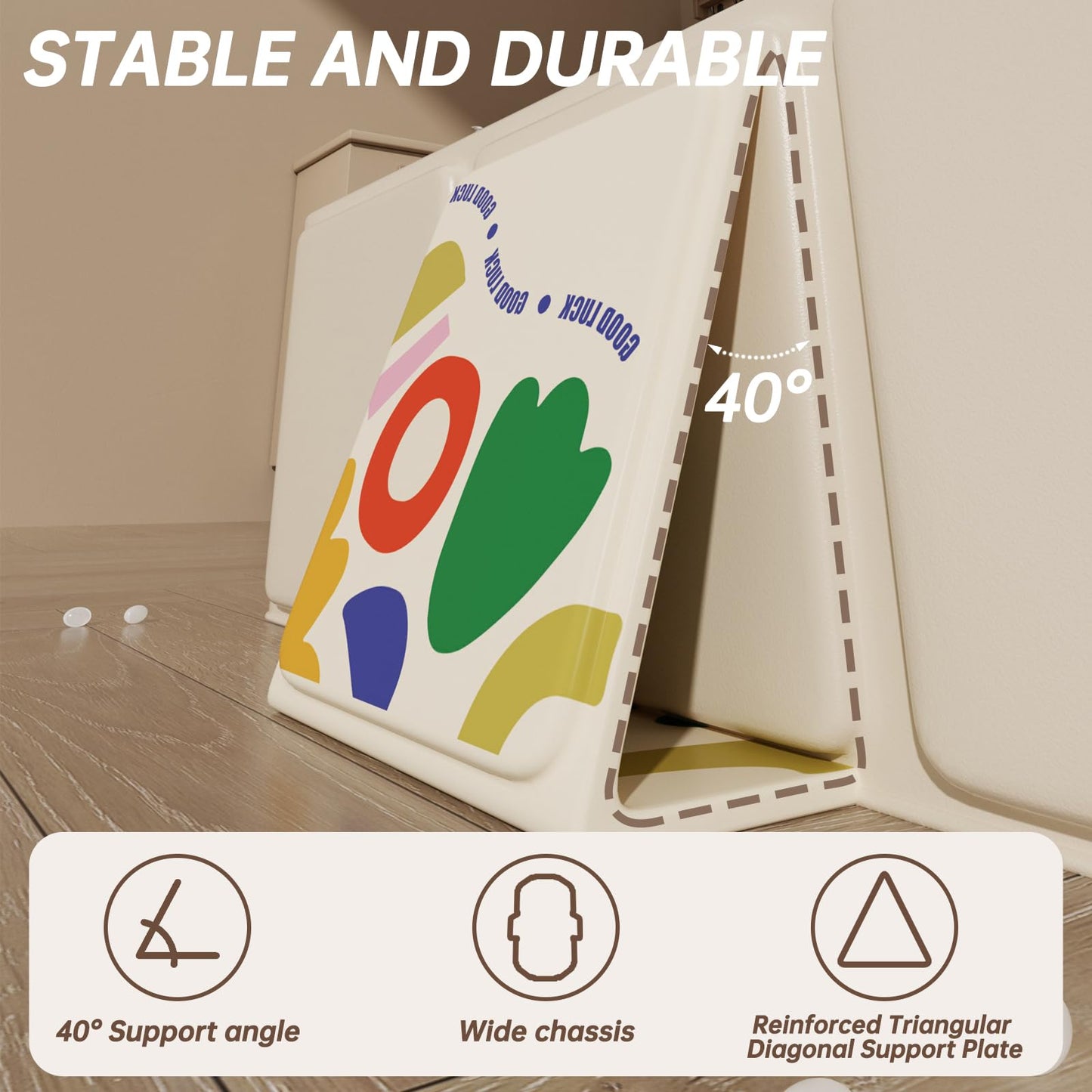 IcyByte - tina plegable para bebés y niños pequeños con base antideslizante, fácil almacenamiento, perfecta para espacios pequeños, color blanco