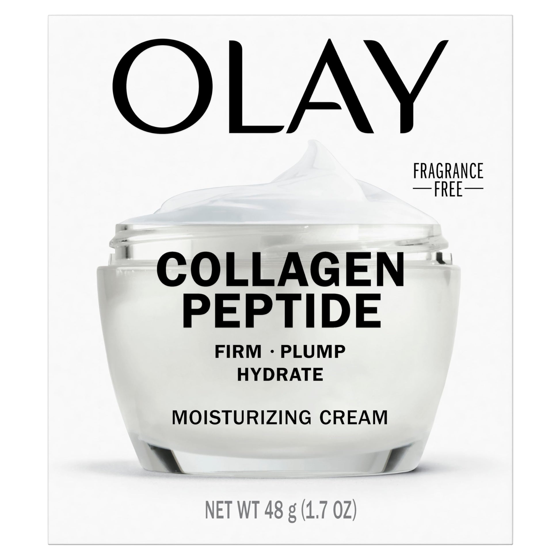 Olay Regenerist Collagen Peptide 24 Face Moisturizer, Fragrance-Free, 1.7 Oz + Whip Face Moisturizer Travel/Trial Size Bundle