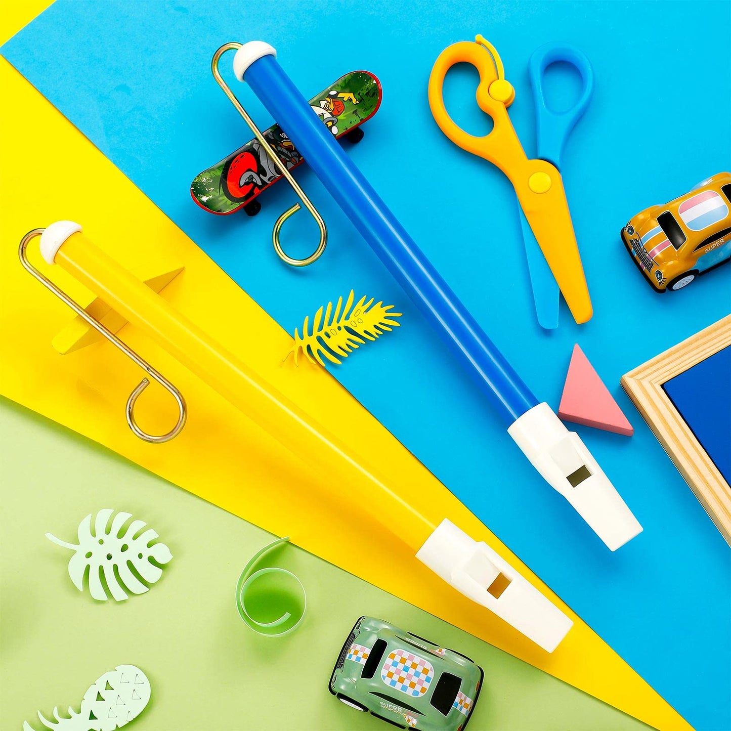 Lukmaa - Instrumento de silbato deslizante de 2 piezas, recuerdos de fiesta para juegos de padres e hijos, juguetes musicales para niños y niñas, juguetes de bolsas, premios escolares