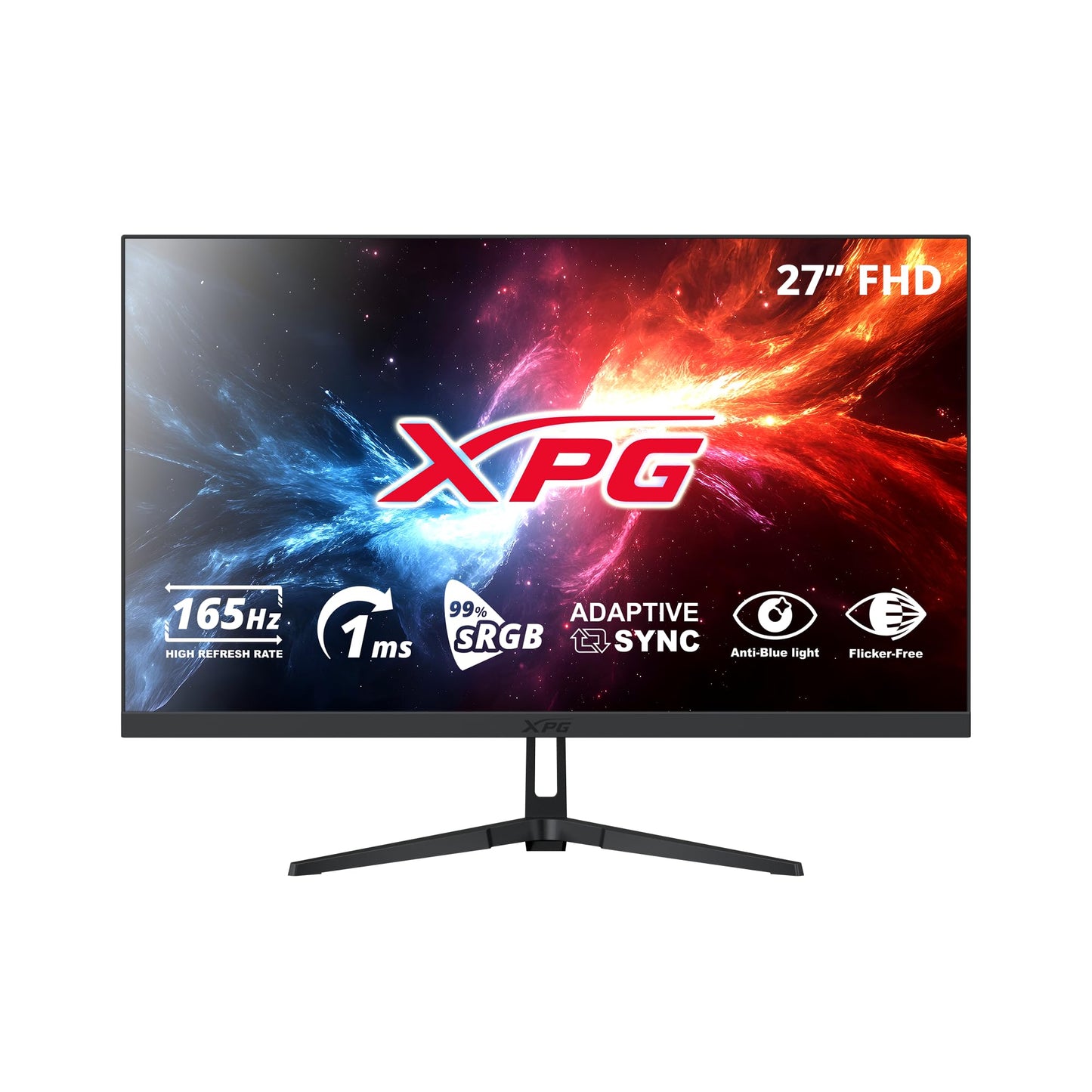 Monitor Gamer XPG Rift R27F6 27” FHD IPS 165Hz 1ms – 99% sRGB, Adaptive Sync, Anti-Luz Azul, HDMI/DP, Flicker-Free, Smooth Gaming para Esports y Juegos competitivos Color Negro
