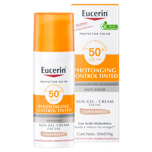 Protector Solar Facial Eucerin FPS 50+ CC Cream Medio