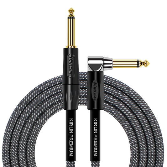 KIRLIN Cable de instrumento de ángulo recto a recto, ca, 10 feet