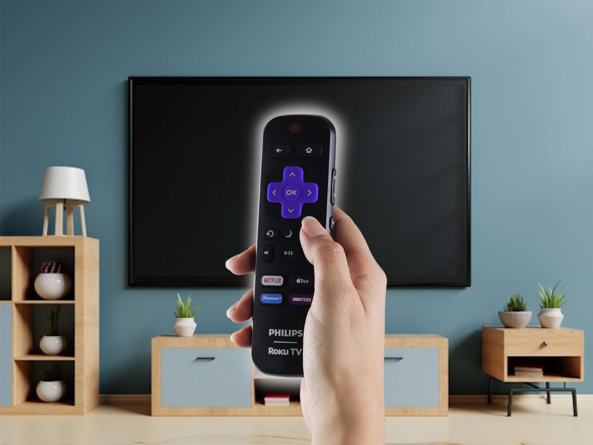 Genérico Control Expert Control Compatible con Philips Roku TV Original Smart TV