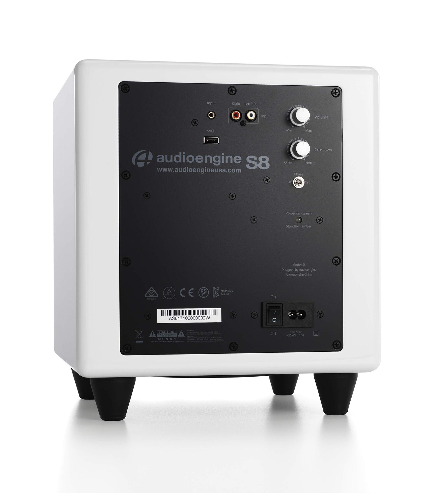 Audioengine S8: Altavoz subwoofer de 250 W con Amplificador Integrado para Audio doméstico